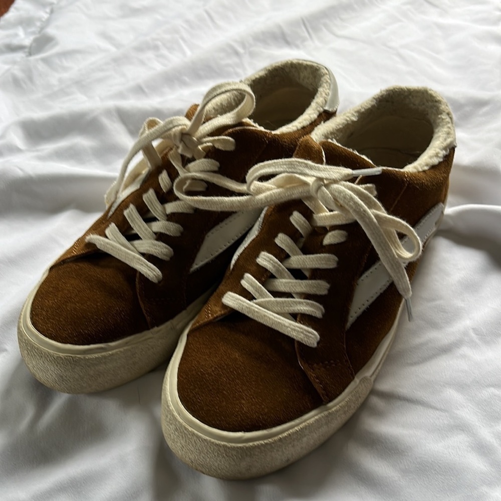 Madewell Sidewalk Low-Top In Suede And Sherpa Fits Women’ 8